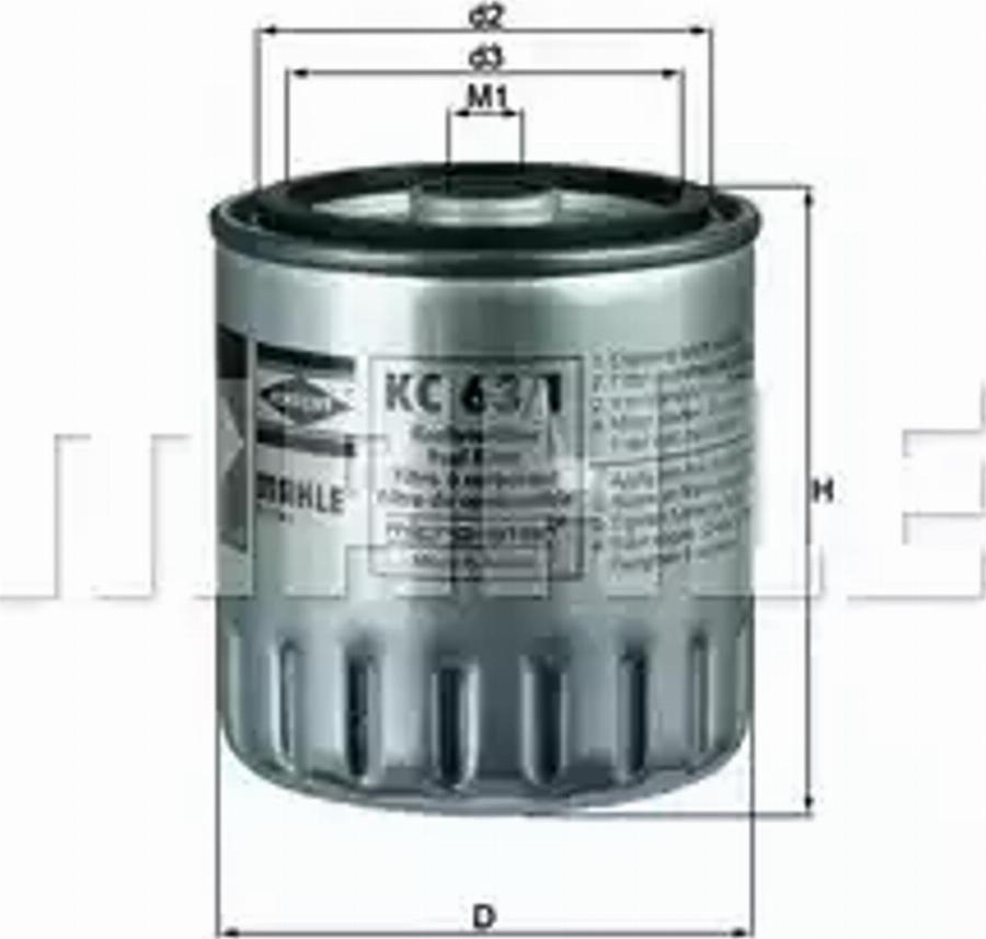 KNECHT KC 63/1D - Горивен филтър vvparts.bg