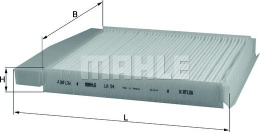 KNECHT LA 54 - Филтър купе (поленов филтър) vvparts.bg