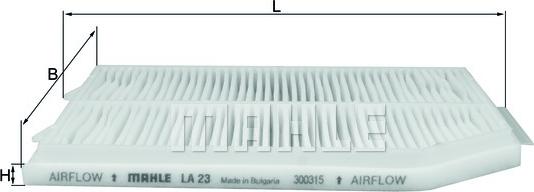 KNECHT LA 23 - Филтър купе (поленов филтър) vvparts.bg