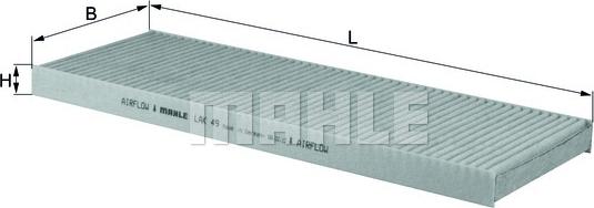 KNECHT LAK 49 - Филтър купе (поленов филтър) vvparts.bg