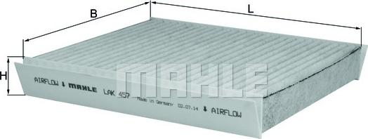 KNECHT LAK 457 - Филтър купе (поленов филтър) vvparts.bg