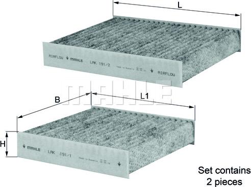 KNECHT LAK 191/S - Филтър купе (поленов филтър) vvparts.bg