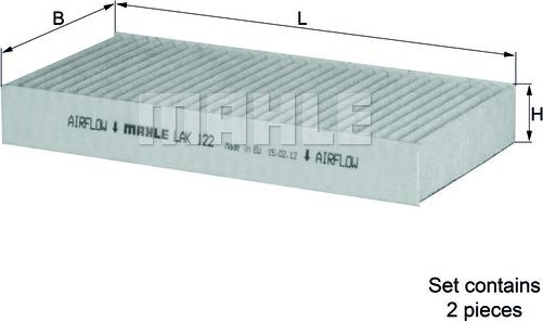 KNECHT LAK 122/S - Филтър купе (поленов филтър) vvparts.bg