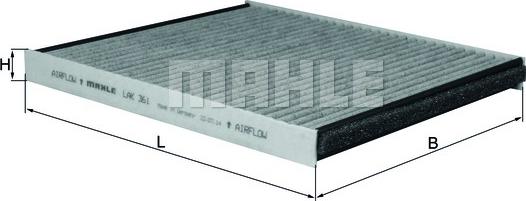 KNECHT LAK 361 - Филтър купе (поленов филтър) vvparts.bg