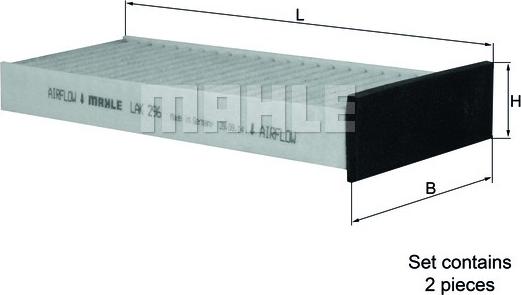 KNECHT LAK 296/S - Филтър купе (поленов филтър) vvparts.bg