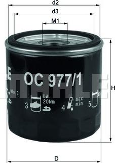 KNECHT OC 977/1 - Маслен филтър vvparts.bg