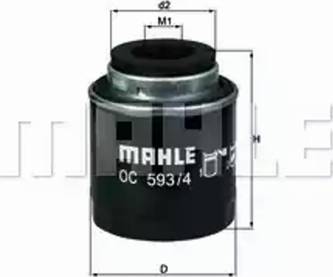 KNECHT OC 593/4 - Маслен филтър vvparts.bg