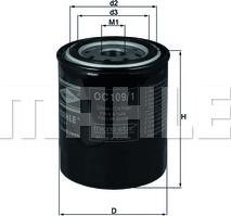 KNECHT OC 109/1 - Маслен филтър vvparts.bg