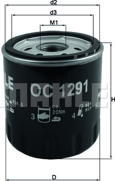 KNECHT OC 1291 - Маслен филтър vvparts.bg