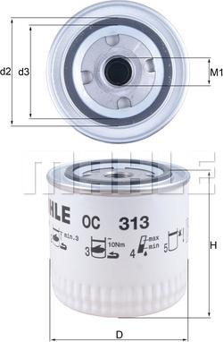 KNECHT OC 313 - Маслен филтър vvparts.bg