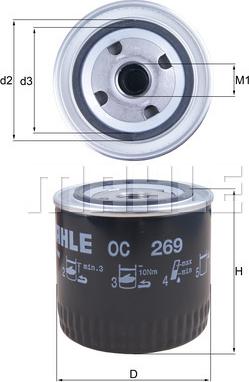 KNECHT OC 269 - Маслен филтър vvparts.bg