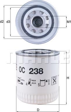 KNECHT OC 238 - Маслен филтър vvparts.bg