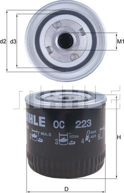 KNECHT OC 223 - Маслен филтър vvparts.bg