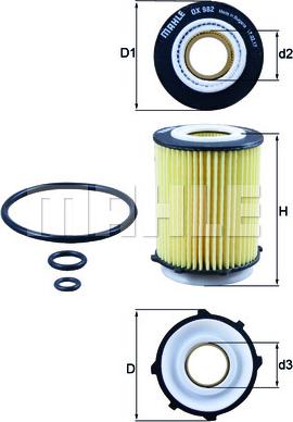 KNECHT OX 982D - Маслен филтър vvparts.bg