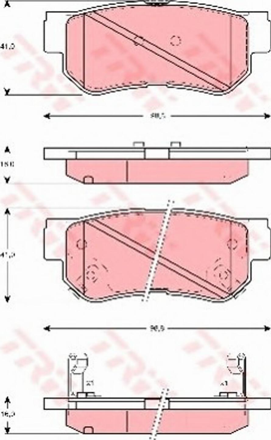 Konstein 5610172 - Комплект спирачно феродо, дискови спирачки vvparts.bg