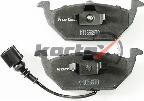 Kortex KT1658STD - Комплект спирачно феродо, дискови спирачки vvparts.bg