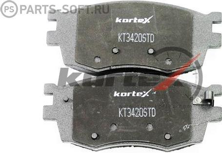 Kortex KT3420STD - Комплект спирачно феродо, дискови спирачки vvparts.bg