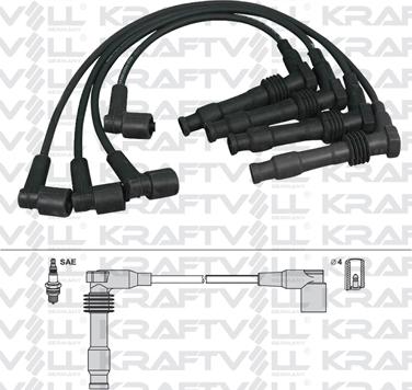 KRAFTVOLL GERMANY 05070305 - Комплект запалителеи кабели vvparts.bg