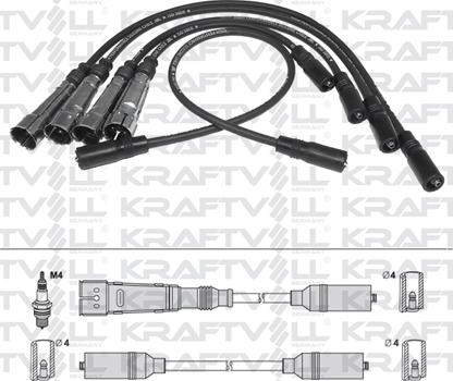 KRAFTVOLL GERMANY 05070317 - Комплект запалителеи кабели vvparts.bg
