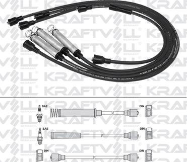 KRAFTVOLL GERMANY 05070332 - Комплект запалителеи кабели vvparts.bg