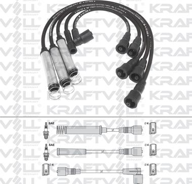 KRAFTVOLL GERMANY 05070251 - Комплект запалителеи кабели vvparts.bg