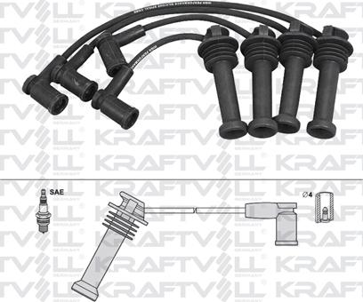 KRAFTVOLL GERMANY 05070265 - Комплект запалителеи кабели vvparts.bg