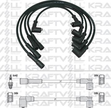 KRAFTVOLL GERMANY 05070201 - Комплект запалителеи кабели vvparts.bg