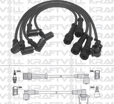 KRAFTVOLL GERMANY 05070237 - Комплект запалителеи кабели vvparts.bg