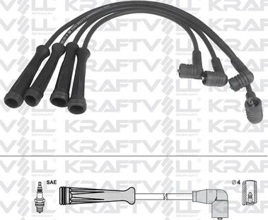 KRAFTVOLL GERMANY 05070227 - Комплект запалителеи кабели vvparts.bg