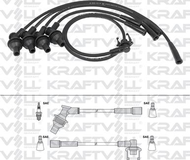 KRAFTVOLL GERMANY 05070279 - Комплект запалителеи кабели vvparts.bg