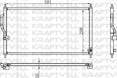 KRAFTVOLL GERMANY 08060013 - Кондензатор, климатизация vvparts.bg