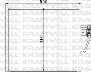 KRAFTVOLL GERMANY 08060078 - Кондензатор, климатизация vvparts.bg