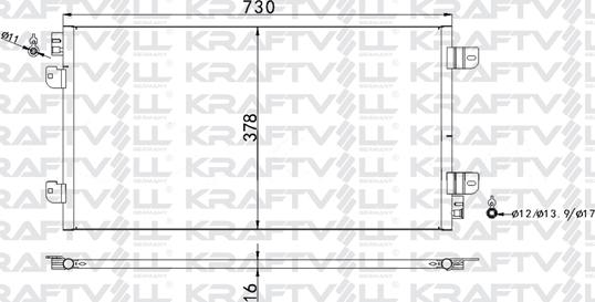 KRAFTVOLL GERMANY 08060106 - Кондензатор, климатизация vvparts.bg