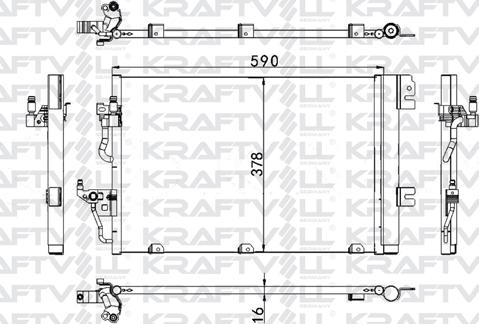 KRAFTVOLL GERMANY 08060103 - Кондензатор, климатизация vvparts.bg