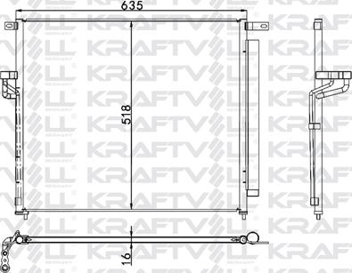 KRAFTVOLL GERMANY 08060123 - Кондензатор, климатизация vvparts.bg