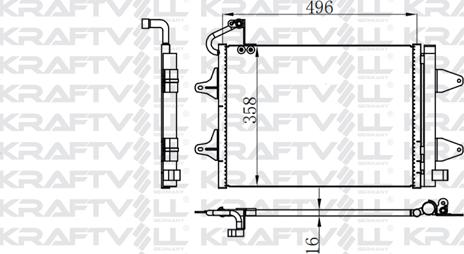 KRAFTVOLL GERMANY 08060248 - Кондензатор, климатизация vvparts.bg