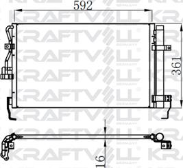 KRAFTVOLL GERMANY 08060205 - Кондензатор, климатизация vvparts.bg