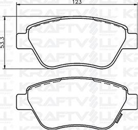 KRAFTVOLL GERMANY 07010043 - Комплект спирачно феродо, дискови спирачки vvparts.bg