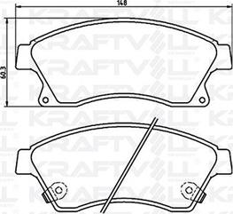 KRAFTVOLL GERMANY 07010055 - Комплект спирачно феродо, дискови спирачки vvparts.bg