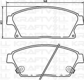 KRAFTVOLL GERMANY 07010057 - Комплект спирачно феродо, дискови спирачки vvparts.bg