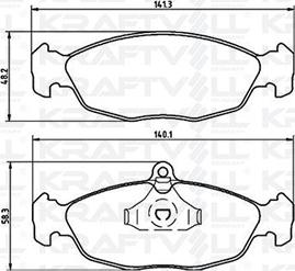 KRAFTVOLL GERMANY 07010009 - Комплект спирачно феродо, дискови спирачки vvparts.bg