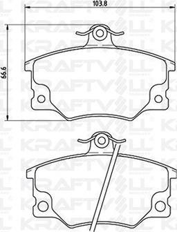 KRAFTVOLL GERMANY 07010006 - Комплект спирачно феродо, дискови спирачки vvparts.bg