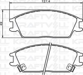 KRAFTVOLL GERMANY 07010007 - Комплект спирачно феродо, дискови спирачки vvparts.bg