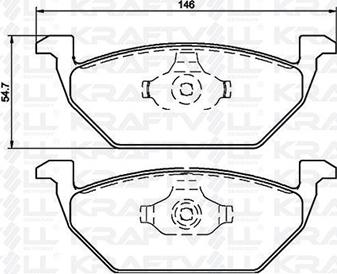 KRAFTVOLL GERMANY 07010014 - Комплект спирачно феродо, дискови спирачки vvparts.bg