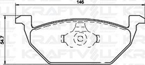 KRAFTVOLL GERMANY 07010015 - Комплект спирачно феродо, дискови спирачки vvparts.bg