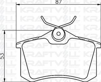 KRAFTVOLL GERMANY 07010012 - Комплект спирачно феродо, дискови спирачки vvparts.bg