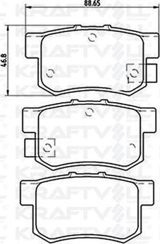 KRAFTVOLL GERMANY 07010080 - Комплект спирачно феродо, дискови спирачки vvparts.bg