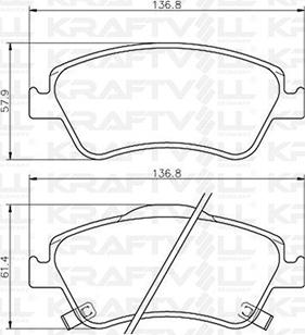 KRAFTVOLL GERMANY 07010088 - Комплект спирачно феродо, дискови спирачки vvparts.bg