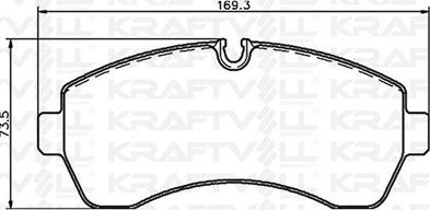 KRAFTVOLL GERMANY 07010039 - Комплект спирачно феродо, дискови спирачки vvparts.bg