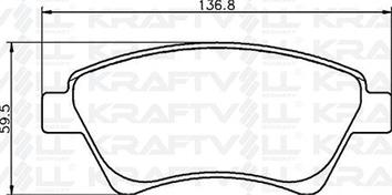 KRAFTVOLL GERMANY 07010027 - Комплект спирачно феродо, дискови спирачки vvparts.bg